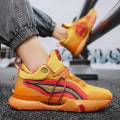 Miniatyrbilde 5 av 5: Herre Basketballsko Høy Overdel Pustende Sportssko Sklisikre Motesneakers 3F8899 Orange EU 41