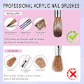 Miniatyrbild 5 av 5: 4 st Nail Brush Set - 3d Nail Art Brush För Akryl Applicering, Nagel Extensionsverktyg För Manikyr Diy