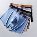 Miniatyrbild 3 av 4: Herrunderkläder Boxer Briefs, Bomullskomfort Mjuka Boxer Briefs För Män, Fukttransporterande Andas grey 2XL