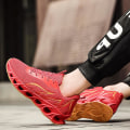 Miniatyrbillede 3 af 5: Herresko Flyvende Vævet Fritidssko Åndbare Sneakers Sportssko 8818 Red EU 44