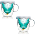 Miniatyrbild 1 av 5: Söta muggar Julmuggar Kaffe Te Glas Dricksglas Kaffe Glas Dubbelvägg Isolerat Glas Espresso Kopp Latte Macchiato Glas Termisk Gla