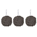 Miniatyrbild 1 av 5: 3-pack handdukar för badrum, handduksdekoration, chenille hängande handduksboll, mikrofiber fluffig absorberande mjuk liten badhandduk Grey
