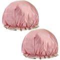 Brusehætte til kvinder foret brusehætte maskinvaskbar gave pink