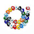 Miniatyrbilde 2 av 3: 3-tråds Håndlagde Onde Øye Lampwork Perler Tråder Hjerte Fargerik 11.5x14x4.5mm Hull: 1.2mm ca 28 stk/tråd 12.40'(31.5cm)