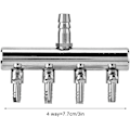 Miniatyrbilde 3 av 5: Luftfordeler for dam, 4-veis Justerbare Akvarieluftventiler, Luftledningsdeler, Akvariumluftstrømningsventil for Akvarium, T-luftsplitterutløp (4 veier)