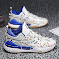 Miniatyrbillede 3 af 5: Herre Basketballsko Høj Overdel Åndbare Sportssko Skridsikre Mode Sneakers 3F8899 Gray EU 41