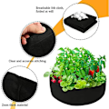 Miniatyrbild 4 av 4: Tyg upphöjd planteringsbädd 15 gallon trädgård odla påsar ört blomma grönsak växter säng rund planter Dia24 X 8 Dia 24-