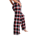 Pikkukuva 3 / 4: Naisten pyjamahousut joustavat olohousut ruudulliset pyjaman alaosat Brown M
