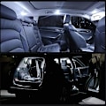 Miniatyrbild 5 av 5: 4-pack vita LED-panel kupollampor, Cob 48-smd LED-innerbelysning för bil, LED-innerbelysning för kupol