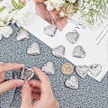Miniatyrbilde 3 av 5: ca. 10 stk. Hypoallergiske Charms Rustfritt Stål Locket Anheng Bilderamme Charms Hjerteanheng for DIY Minnehalskjede Laging 29x29x7mm Hull 2mm