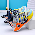 Miniatyrbild 3 av 5: Pojkar Basketbollskor Hög Ovandel Andas Sport Skor Anti Slip Mode Sneakers 3F299 Orange EU 36