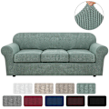 Miniatyrbild 1 av 5: Stretch Vattentät Soffa Överdrag, 1 Del, Spandex, Jacquard Elastisk Soffa Överdrag Med Halkskyddsskum green 2 Sitzer enlarge