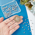 Miniatyrbillede 4 af 5: 100 stk. 3 mm terningeformede perler 304 rustfrit stål firkantede afstandsstykke perler metal løse perler små glatte perler sømperler til DIY armbånd halskæde smykker