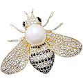 Pikkukuva 3 / 5: 2 kpl Rhinestone Pearl Bee Rintaneulat Hunajamehiläisriipus/rintaneula Muoti Kristallihyönteisneulat