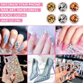 Miniatyrbild 5 av 5: Nagelfolie 3d glänsande guldblad för nagelkonstdesign, nageltillbehör, guld- och silverfoliebitar style1