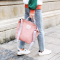 Miniatyrbilde 3 av 5: Dame Canvas Tote Håndvesker Casual Skulderveske Crossbody Daglig Arbeid Skoleveske purple