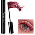 Miniatyrbillede 1 af 5: Rød fibermascara, vandtæt, holdbar, ikke-udsmørende, mascara, tyk, buet, forlængende, volumen mascara, hurtigtørrende, med falsk øjenvippeeffekt