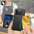 Miniatyrbild 3 av 5: Iphone 15 Pro Max Fodral Med Korthållare, Hållbart Stötsäkert Robust Telefonfodral Green iphone 15 Plus