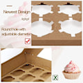 Miniatyrbillede 3 af 5: 10-pak Cupcake Æsker Med Vindue Og Indsatser Holder 6 Standard Cupcakes, kageæsker
