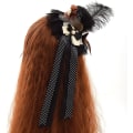 Pikkukuva 4 / 5: Victorian Steampunk Naisten Mini Silinterihattu Hiusklipsi (d) Black 5