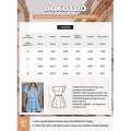 Miniatyrbilde 5 av 5: Dame V-hals Kjole med Volanger i Chiffon Blue M