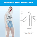 Miniatyrbillede 2 af 6: Regnponcho engangs, 5-pak transparent regnponcho til kvinder og mænd, nødponchoer med snørehætte, engangsregnkappe transparent til camping