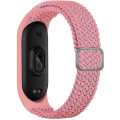 Miniatyrbilde 1 av 4: Sztxj Denim Flettet Solo Loop-reim Kompatibel med Xiaomi Mi Band 6 5 4 3, Justerbar Elastisk Sportsreim i Nylon som Erstatning for Xiaomi Band Mi Band 6