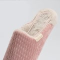 Miniatyrbilde 4 av 6: Dame Innetoffler med Plysjforing, Komfortable & Varme Kordfløyelsøvre, Vinterstøvletter med Lukket Tå Pink EU39 40