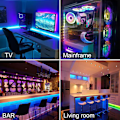 Miniatyrbilde 6 av 7: 4m LED-lys for 32-55 tommers TV, RGB TV LED-lys bak, Musikk Synkronisering Bluetooth APP og Fjernkontroll