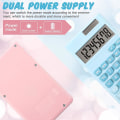 Miniatyrbillede 4 af 4: 2 Stk. Basis Standard Lommeregnere Mini Digital Bordregner Med 8-cifret LCD-display, Batteri Solenergi Smart Lommeregner Lommeformat Til Hjemmet