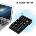 Miniatyrbilde 3 av 5: Numerisk tastatur, 19 taster bærbar trådløs talltastatur Bluetooth Numpad for datamaskin bærbar PC, 10m Bluetooth-tilkobling, lang arbeidstid