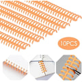 Miniatyrbillede 2 af 5: 10 styk bindespiraler 34 ringe 15 mm plastbindekamme slidstærkt skrivemateriale spiraler bindemiddel (orange)