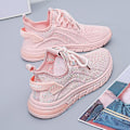 Miniatyrbillede 2 af 4: Dame Sneakers Åndbare Flyvende Vævede Løbesko Fra7701 Pink EU 41