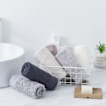 Miniatyrbild 5 av 5: Handduksset med 3 handdukar 13,3\" X 29,5\" färg: mörkgrå | Ren bomull | Maskintvättbar hög absorptionsförmåga Combination 3