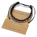 Miniatyrbild 3 av 5: Morse Code Alfanumerisk Par Armband Justerbara Armband Morse Code String ZJ8400-Best Bitches