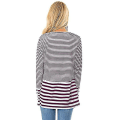 Miniatyrbillede 2 af 5: Dame Langærmet Stribet Casual Cardigan Frakke Til Efterår Strand M B