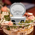 Miniatyrbild 3 av 5: Vigselring Ask, Kreativ Fotbollsform Sammet Ring Ask, Förlovningsring Ask För Förslag, Ceremoni, Bröllop Eller Speciella Tillfällen (grå)