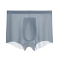 Pikkukuva 1 / 3: Miesten alushousut 3D-stereo leimaus yksiosainen miesten jääsilkki bokserit hengittävät saumattomat seksikkäät läpinäkyvät alushousut grey 4XL
