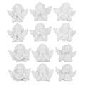 Miniatyrbillede 1 af 3: 36 stk. Mindespynt Mini Resin Engel Resin Keruber Charm Lille Kerub Engel Keruber Figur White 3.3X2.7X0.5CM