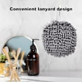 Miniatyrbild 3 av 5: 3-pack handdukar för badrum, handduksdekoration, chenille hängande handduksboll, mikrofiber fluffig absorberande mjuk liten badhandduk Grey