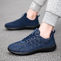 Miniatyrbillede 3 af 5: Løbesko til mænd Letvægt Åndbare Vandresko Atletiske Mode Sneakers 3Dsf022 Blue EU 34