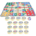 Miniatyrbild 3 av 3: Flygande schackmatta flygplan schackmatta lekmatta rolig familj förälder-barn spel fest spel resespel (90 X 90cm, plast schackpjäser)