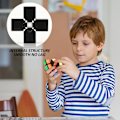 Pikkukuva 4 / 5: 1 kpl 1 x 3 x 3 noppaleluja, stressiä lievittäviä kuutioita, minikuutiolelut, ajattelua kehittävä urheilutehtävä, sopii lapsille ja aikuisille (musta)