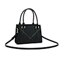 Miniatyrbillede 1 af 5: Dame Skuldertaske Retro Klassisk Håndtaske Pu Læder Clutch Taske Med Lynlås black