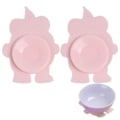Miniatyrbilde 1 av 5: (Pakke med 2) Barneservise Barn Magisk Suge Matte Bærbare Sugekopper Sklisikker Tallerken Bolle Bestikk Bordmatte style2