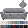 Miniatyrbild 1 av 5: Stretch Vattentät Soffa Överdrag, 1 Del, Spandex, Jacquard Elastisk Soffa Överdrag Med Halkskyddsskum grey 2 Sitzer enlarge