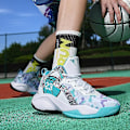 Miniatyrbillede 5 af 5: Mænds Basketballsko Letvægts Åndbare Vandresko Atletiske Mode Sneakers 3D9280 WhiteGreen EU 41