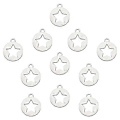 Miniatyrbillede 4 af 5: 20 stk. 201 Rustfrit Stål Vedhæng Hjerte med Hundepoteaftryk Charms Små Hul Vedhæng til Kvinder Halskæder Smykkefremstilling 15x15,5x1mm, Hul 1,2mm