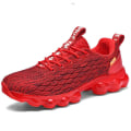 Miniatyrbillede 1 af 5: Mænds Sports Løbesko Fiskeskæl Flyvende Vævet Sneakers Fr9127-P Red EU 41