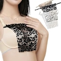 Miniatyrbild 2 av 9: Spets Sekretess Anti Peep Osynlig BH, 3 st Klyvningsöverdrag för Låg Halsringning, Clip-on Mock Spets Camisole BH
